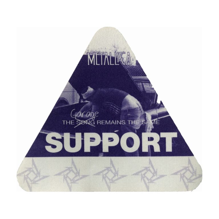 Metallica 1999 The Garage Remains the Same Concert Tour Support Backstage Pass