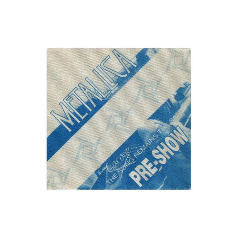 Metallica 1999 The Garage Remains the Same Concert Tour Preshow Backstage Pass