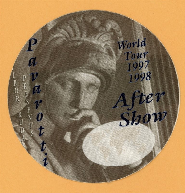 Pavarotti 1997 Concert Tour AFTER SHOW Backstage Pass