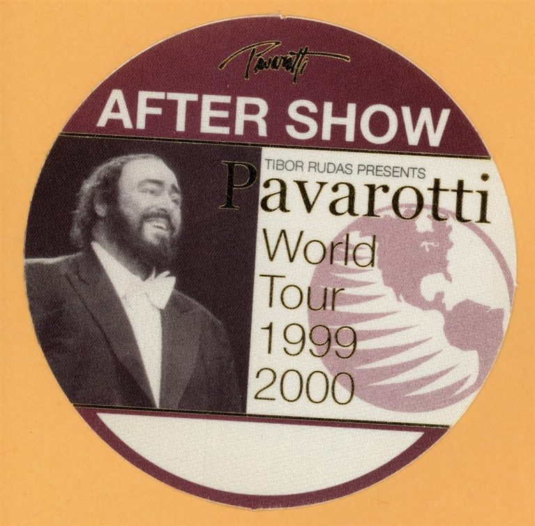 Pavarotti 1999 Concert Tour AFTER SHOW Backstage Pass
