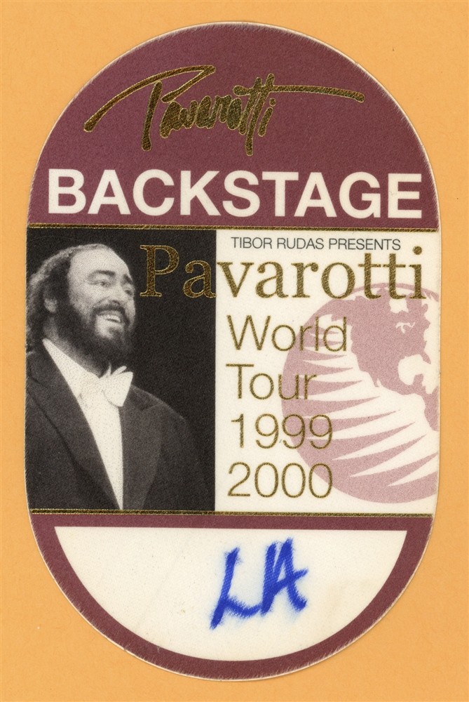 Pavarotti 1999 Concert Tour Backstage Pass