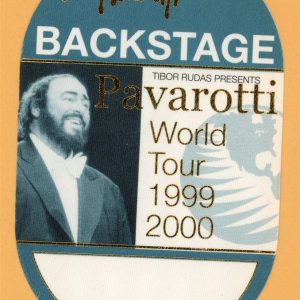 Pavarotti 1999 Concert Tour Backstage Pass