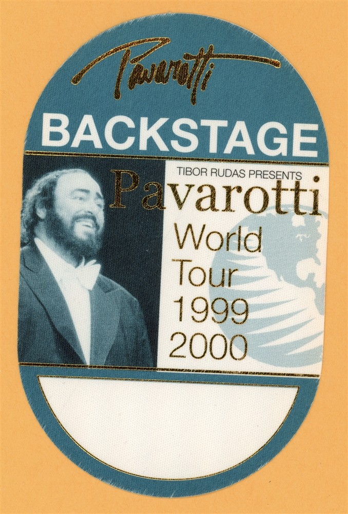 Pavarotti 1999 Concert Tour Backstage Pass