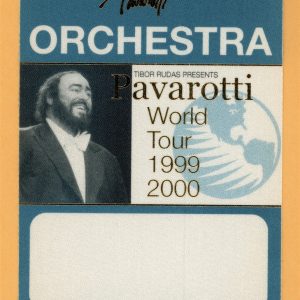 Pavarotti 1999 Concert Tour ORCHESTRA Backstage Pass