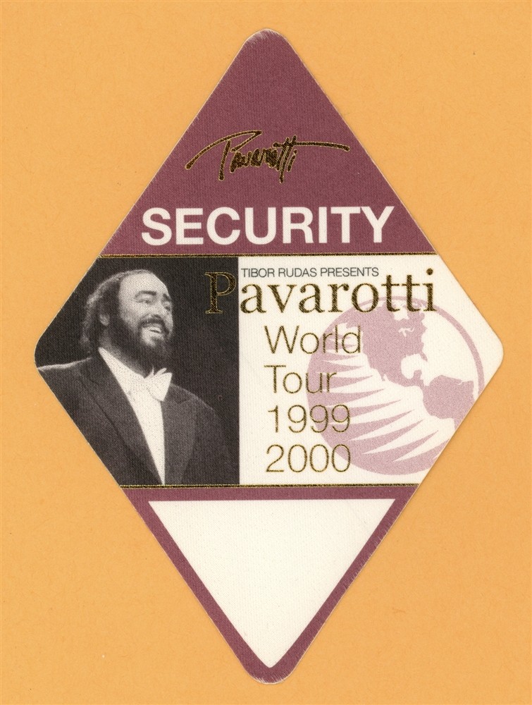 Pavarotti 1999 Concert Tour SECURITY Backstage Pass