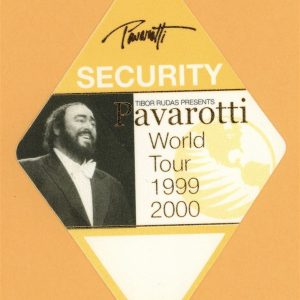 Pavarotti 1999 Concert Tour SECURITY Backstage Pass