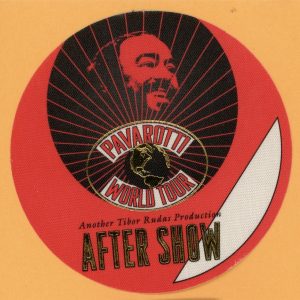 Pavarotti 2002 Concert Tour AFTER SHOW Backstage Pass