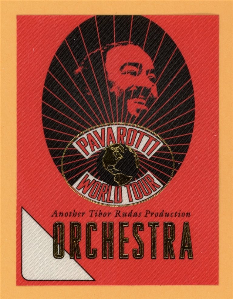 Pavarotti 2002 Concert Tour ORCHESTRA Backstage Pass