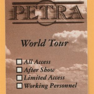 Petra 1998 God Fixation Concert Tour Backstage Pass