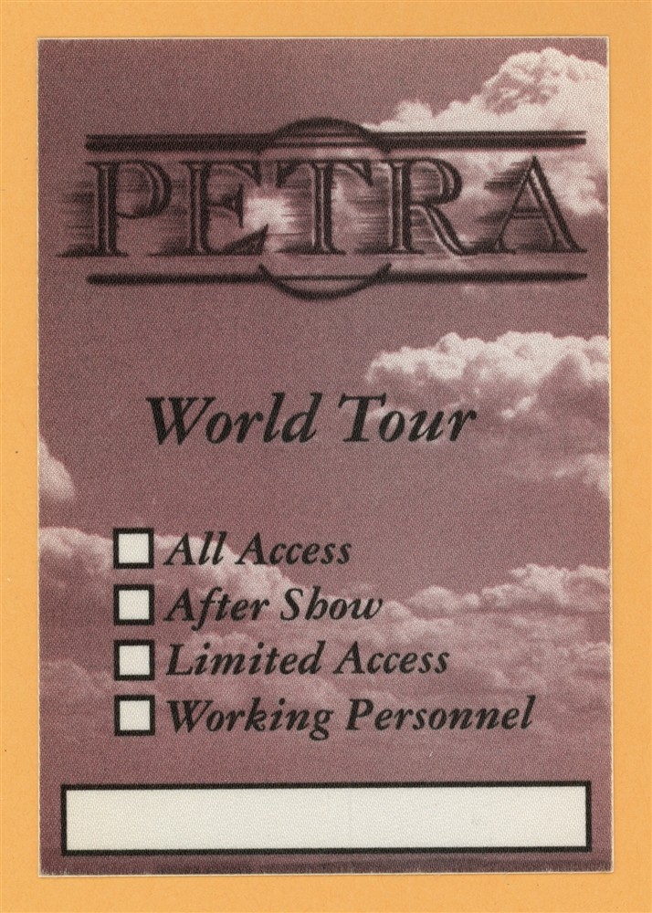 Petra 1998 God Fixation Concert Tour Backstage Pass