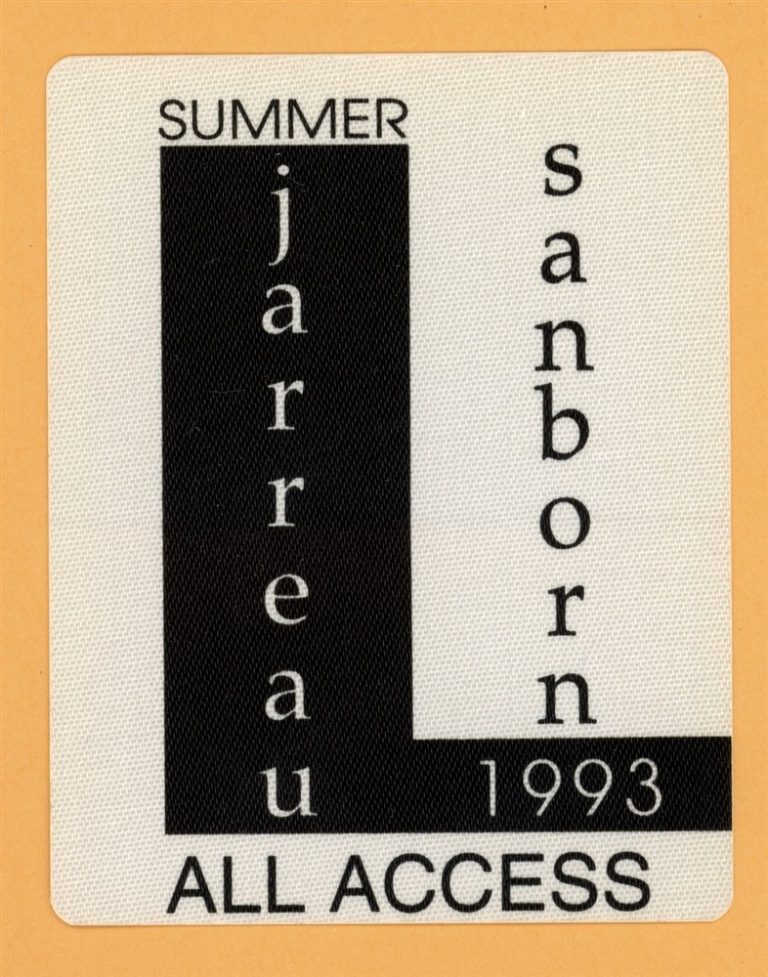 Al Jarreau 1993 Sanborn Concert Tour Backstage Pass