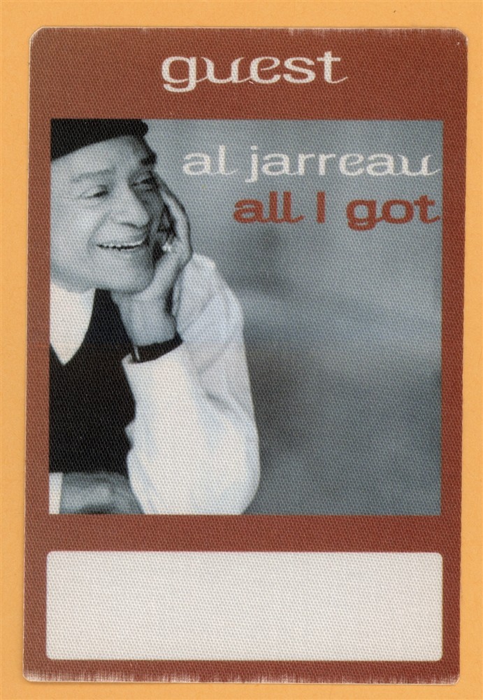 Al Jarreau 2002 All I Got Concert Tour After Show Backstage Pass