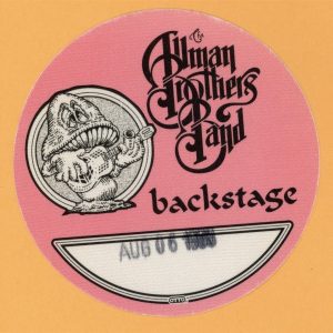 Allman Brothers 1993 Concert Tour Backstage Pass