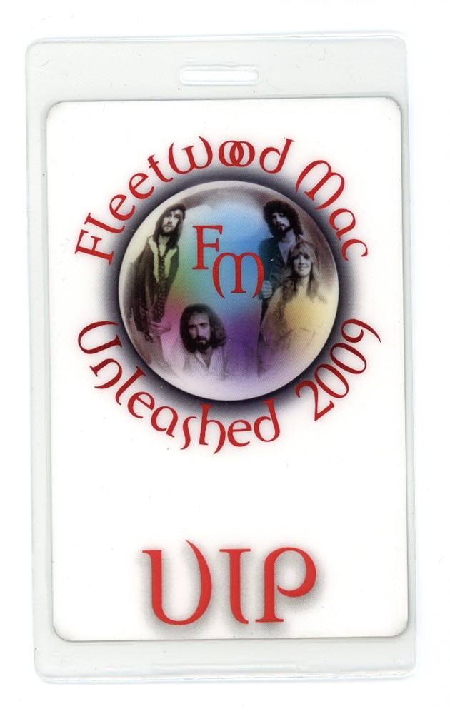 Fleetwood Mac Unleashed VIP Tour Backstage Pass Laminated