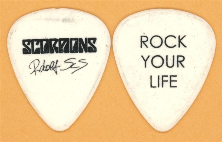 Scorpions Rudolf Schenker Vintage Guitar Pick - 2009 Humanity Tour
