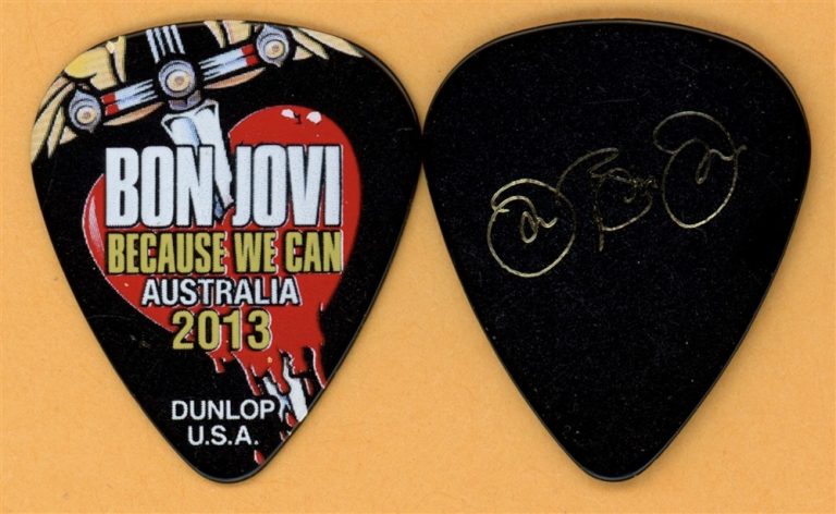 Bon Jovi JBJ Vintage Guitar Pick - 2013 Because We Can Tour Australia