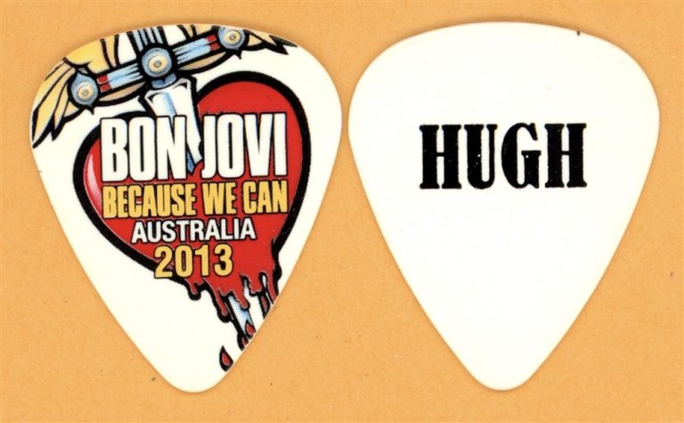 Bon Jovi Hugh McDonald Vintage Guitar Pick - 2013 Because We Can Tour Australia