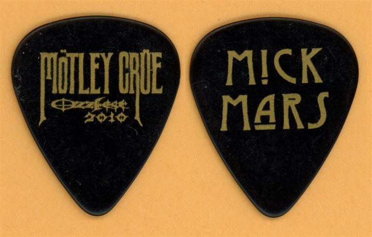 Motley Crue Mick Mars Vintage Guitar Pick - 2010 Ozzfest Tour