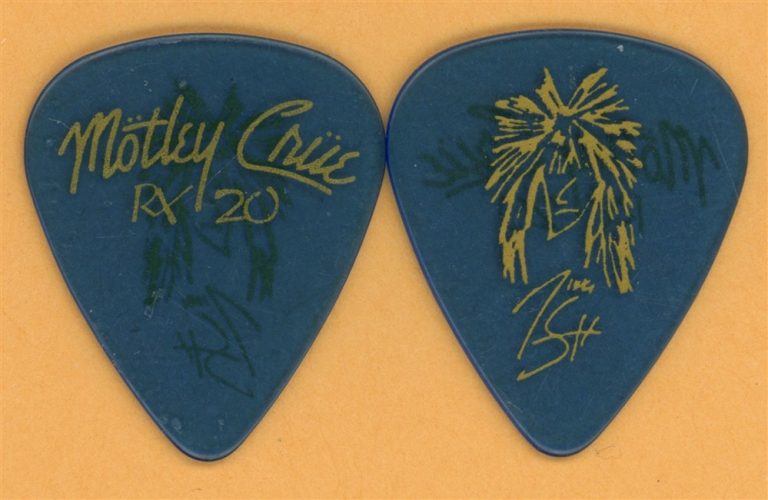 Motley Crue Nikki Sixx Vintage Guitar Pick - 2009 RX 20 Tour