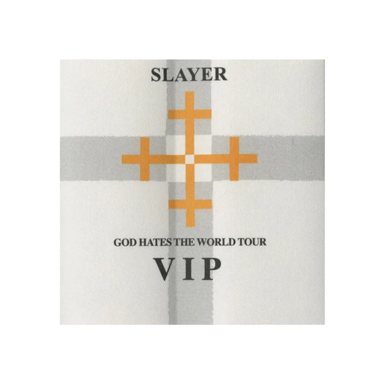 Slayer 2001 God Hates the World Concert Tour VIP Backstage Pass