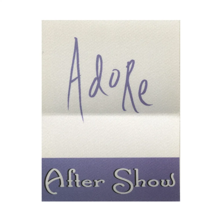 Smashing Pumpkins 1998 Adore Concert Tour Aftershow Backstage Pass