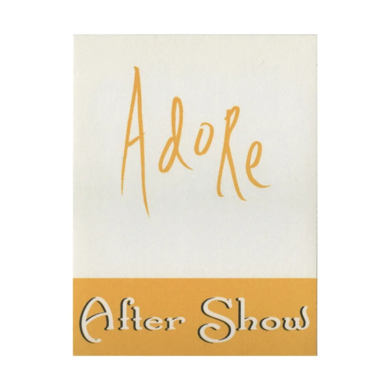 Smashing Pumpkins 1998 Adore Concert Tour Aftershow Backstage Pass