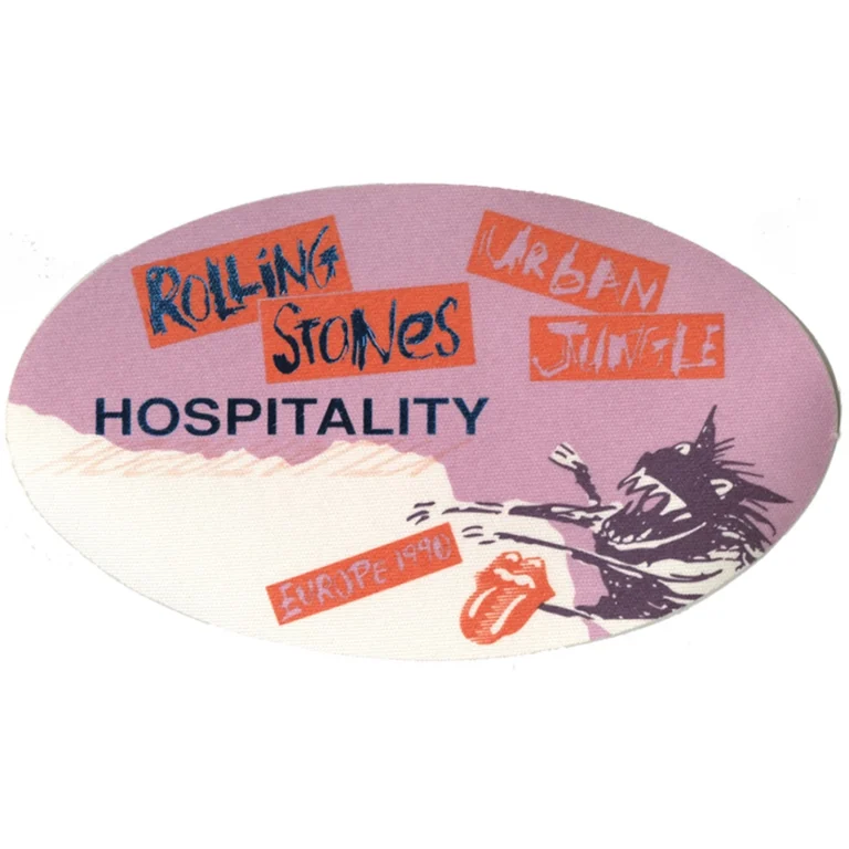 Rolling Stones 1990 Urban Jungle Concert Tour Hospitality Backstage Pass