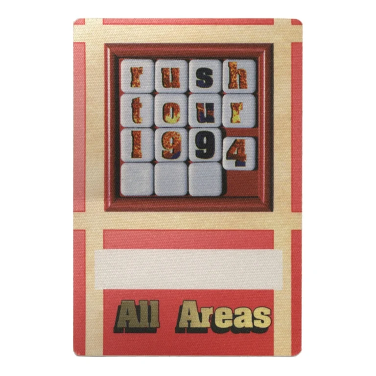 Rush 1994 Counterparts Concert Tour All Access Backstage Pass