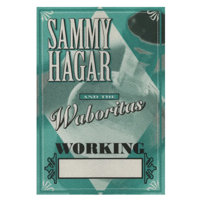 Sammy Hagar 2000 Ten 13 Concert Tour Working Backstage Pass