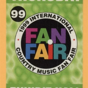 Waylon Jennings 1999 Fan Fair Country Concert Tour HALL Backstage Pass