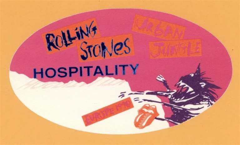 Rolling Stones 1990 Urban Jungle Concert Tour Hospitality Backstage Pass
