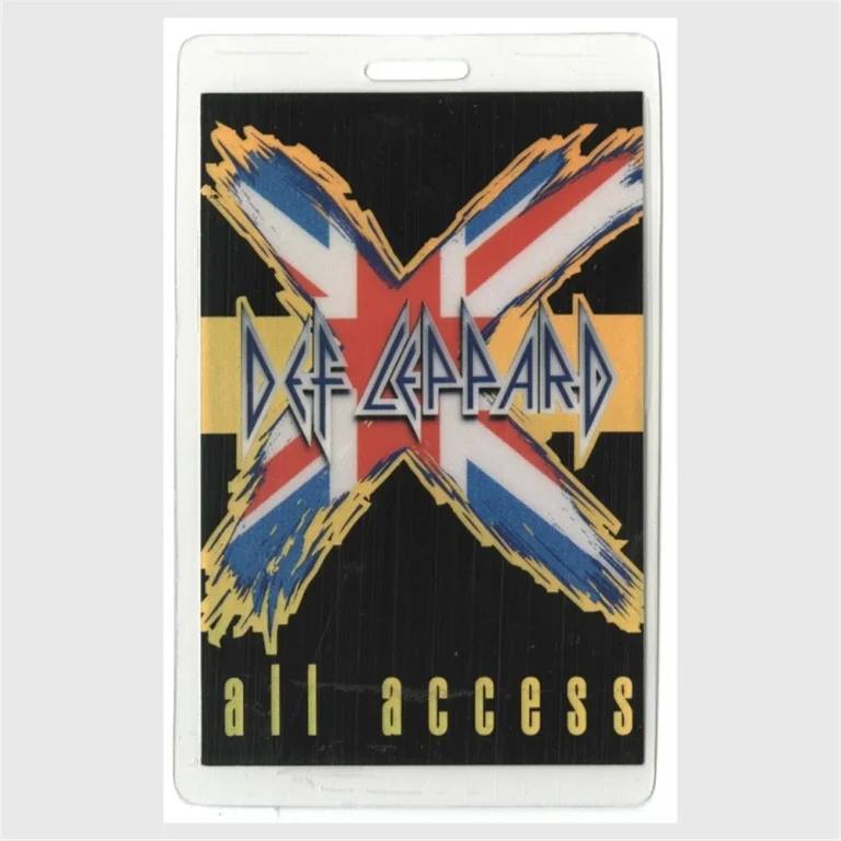 Def Leppard 2002 X Tour All Access Foil Laminated Backstage Pass