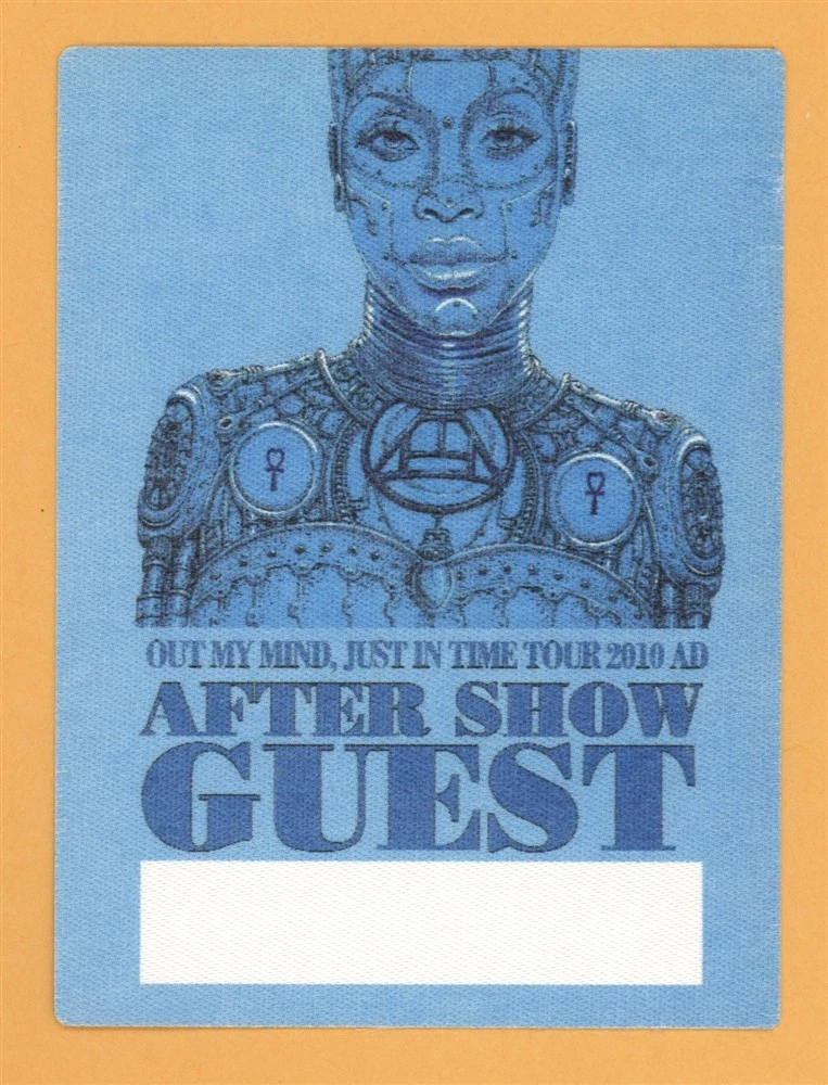 Erykah Badu 2010 New Amerykah Part Two Concert Tour AFTER SHOW Backstage Pass