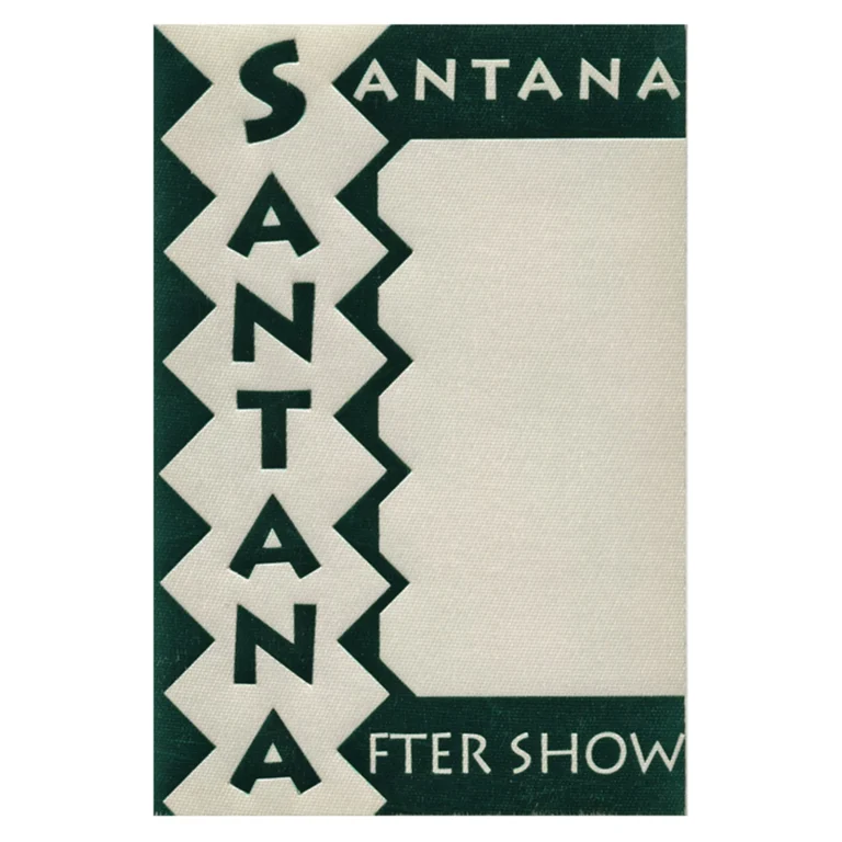 Santana 1990 Spirits Dancing in the Flesh Concert Tour Aftershow Backstage Pass