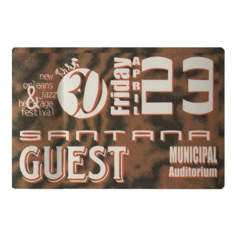 Santana 1999 Supernatural Concert Tour Guest Backstage Pass