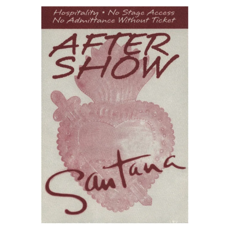 Santana 2001 Concert Tour Aftershow Backstage Pass