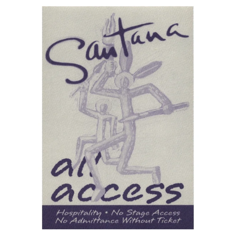 Santana 2001 Concert Tour All Access Backstage Pass