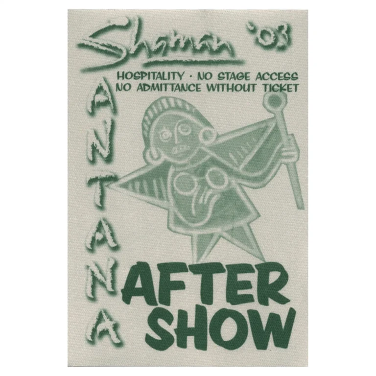 Santana 2003 Shaman Concert Tour Aftershow Backstage Pass