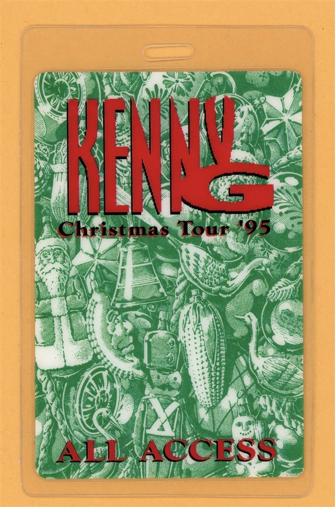 Kenny G 1995 Christmas Tour All Access Laminated Backstage Pass