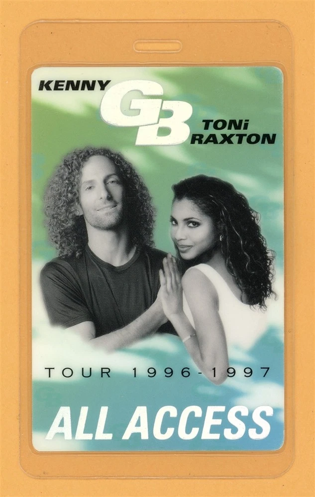Kenny G 1996 w/ Toni Braxton Tour All Access Laminated Backstage Pass
