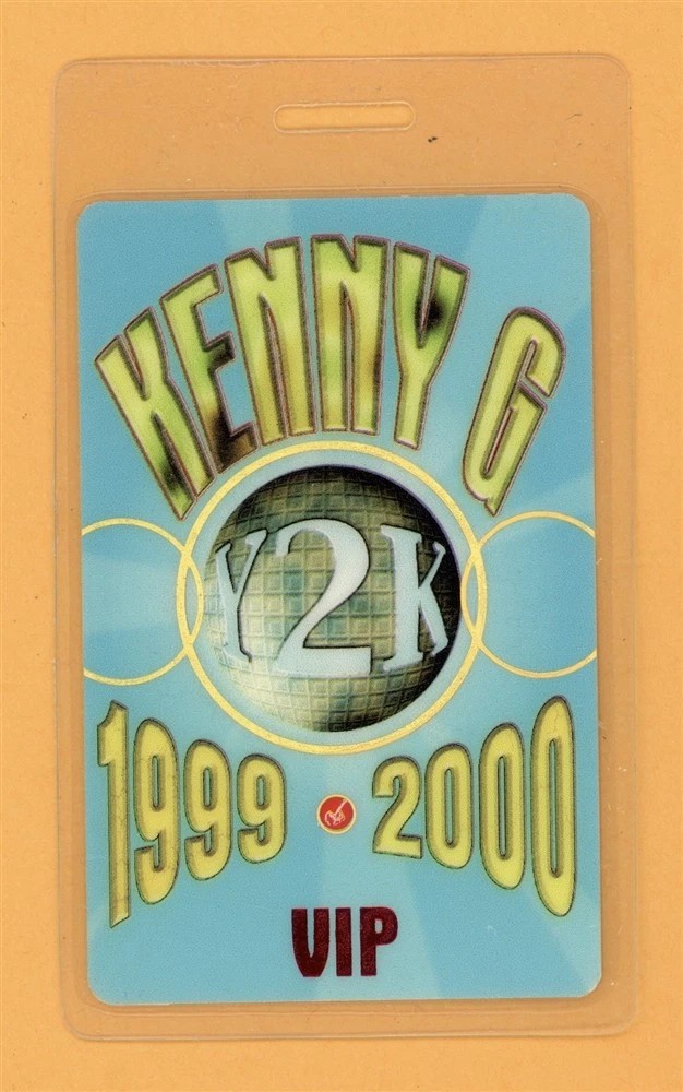 Kenny G 2000 Y2K Tour VIP Laminated Backstage Pass - Foil