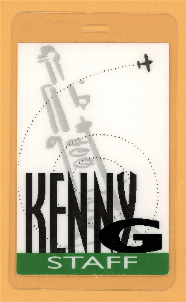 Kenny G 1992 Breathless Tour Staff Laminated Backstage Pass