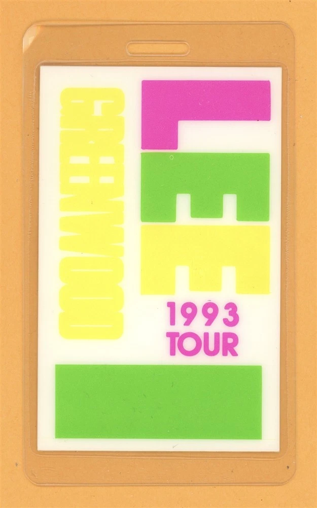 Lee Greenwood 1993 Tour All Access Laminated Backstage Pass