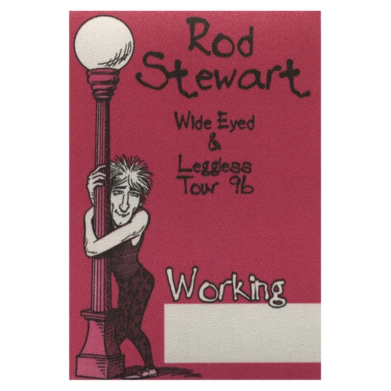 Rod Stewart 1996 Wide Eyed & Legless Concert Tour Working Backstage Pass