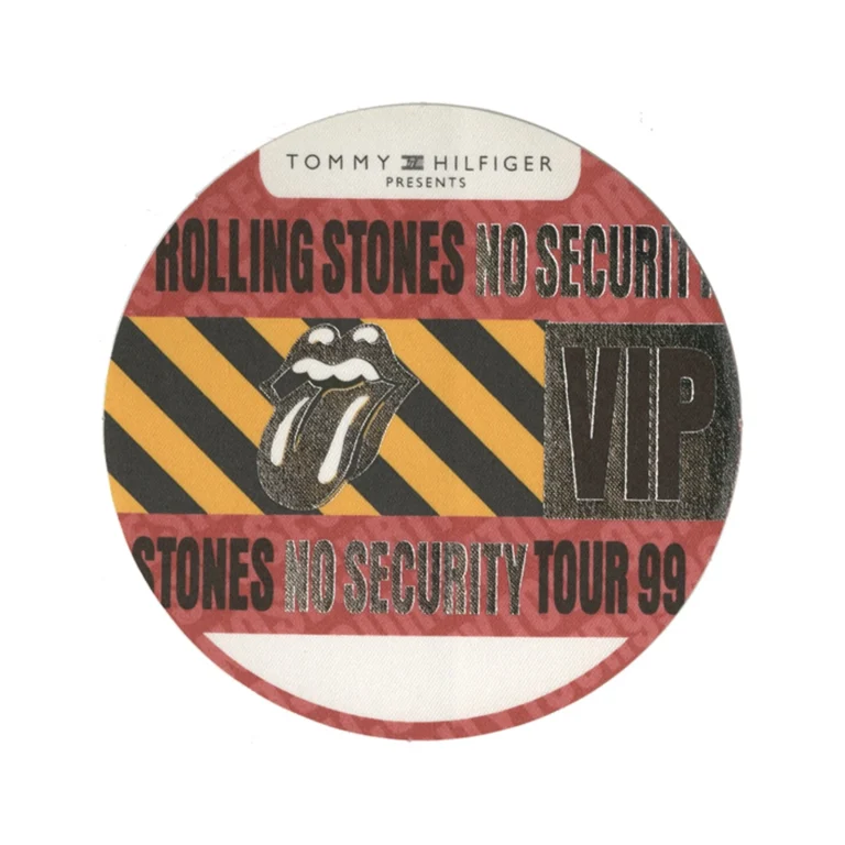 Rolling Stones 1999 No Security Concert Tour VIP Backstage Pass