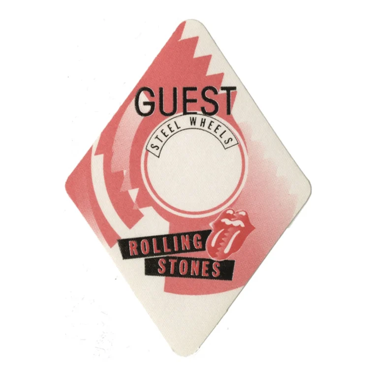 Rolling Stones 1989 Steel Wheels Concert Tour Guest Backstage Pass