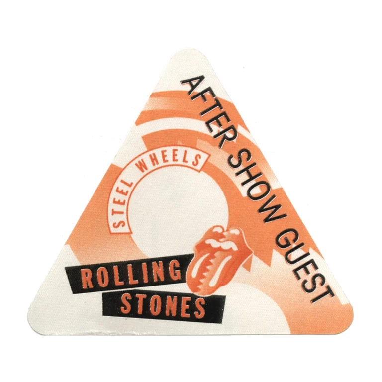 Rolling Stones 1989 Steel Wheels Concert Tour Aftershow Backstage Pass