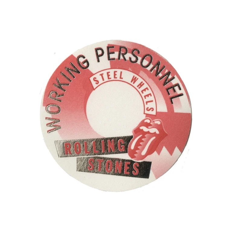 Rolling Stones 1989 Steel Wheels Concert Tour Working Backstage Pass