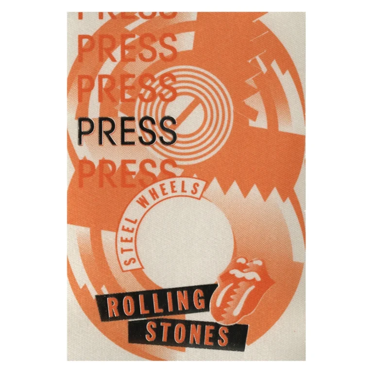 Rolling Stones 1989 Steel Wheels Concert Tour Press Backstage Pass