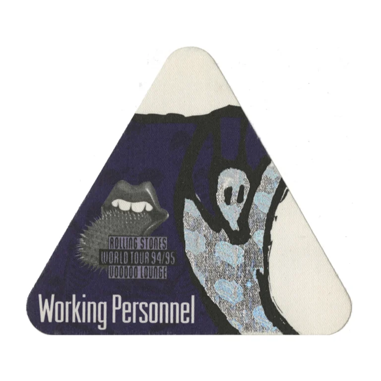 Rolling Stones 1994 Voodoo Lounge Concert Tour Working Backstage Pass
